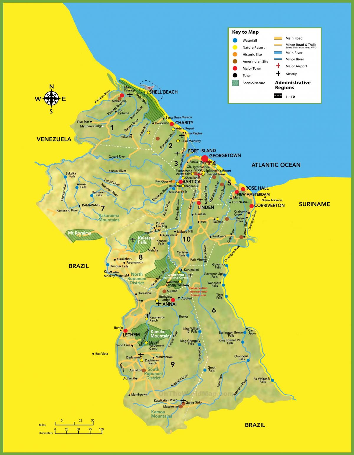 карта фотографія Гайана