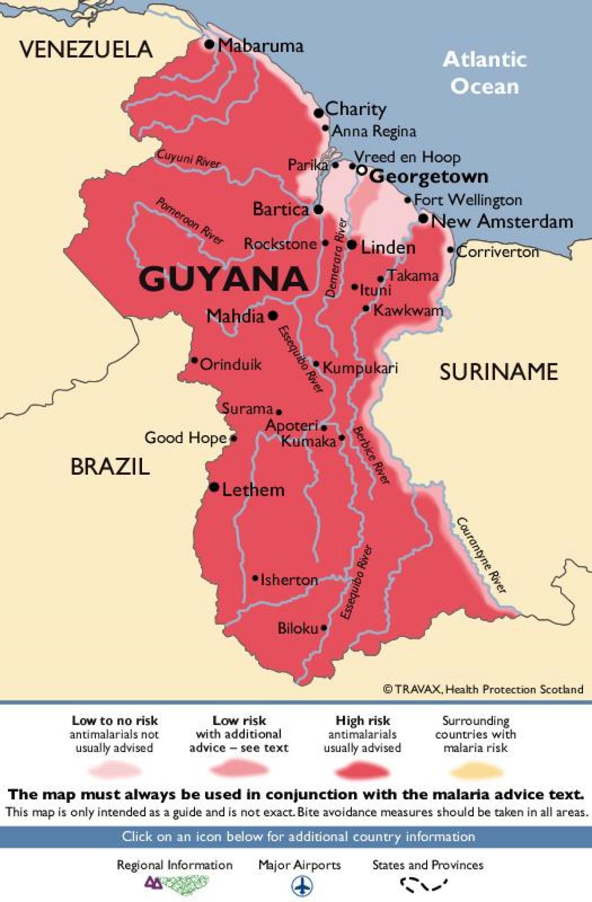 карта Гайани