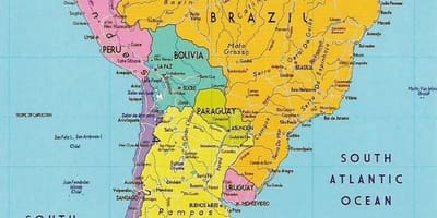 Карта Гайана Південна Америка 
