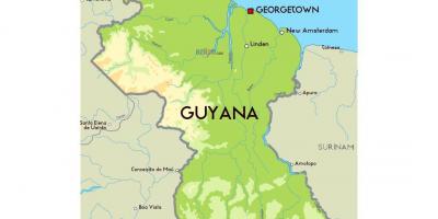 Карта Гайани