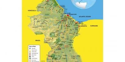 Карта Гайана розташування карті 